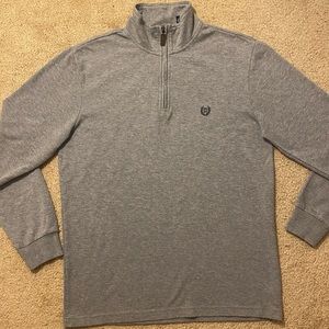 Chaps Vintage y2k Grey Quarter-Zip Light Sweater